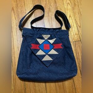 Handmade Arizona  South West Design Dark Denim Crossbody Handbag
